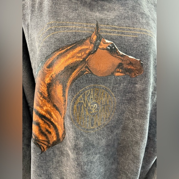 Arabian National ‘92 Horse Graphic  Sweater - Charcoal Gray - Picture 6 of 15